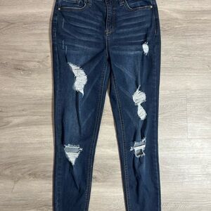Tinseltown Women’s Jeans Size 7 Distressed Skinny, Medium Wash